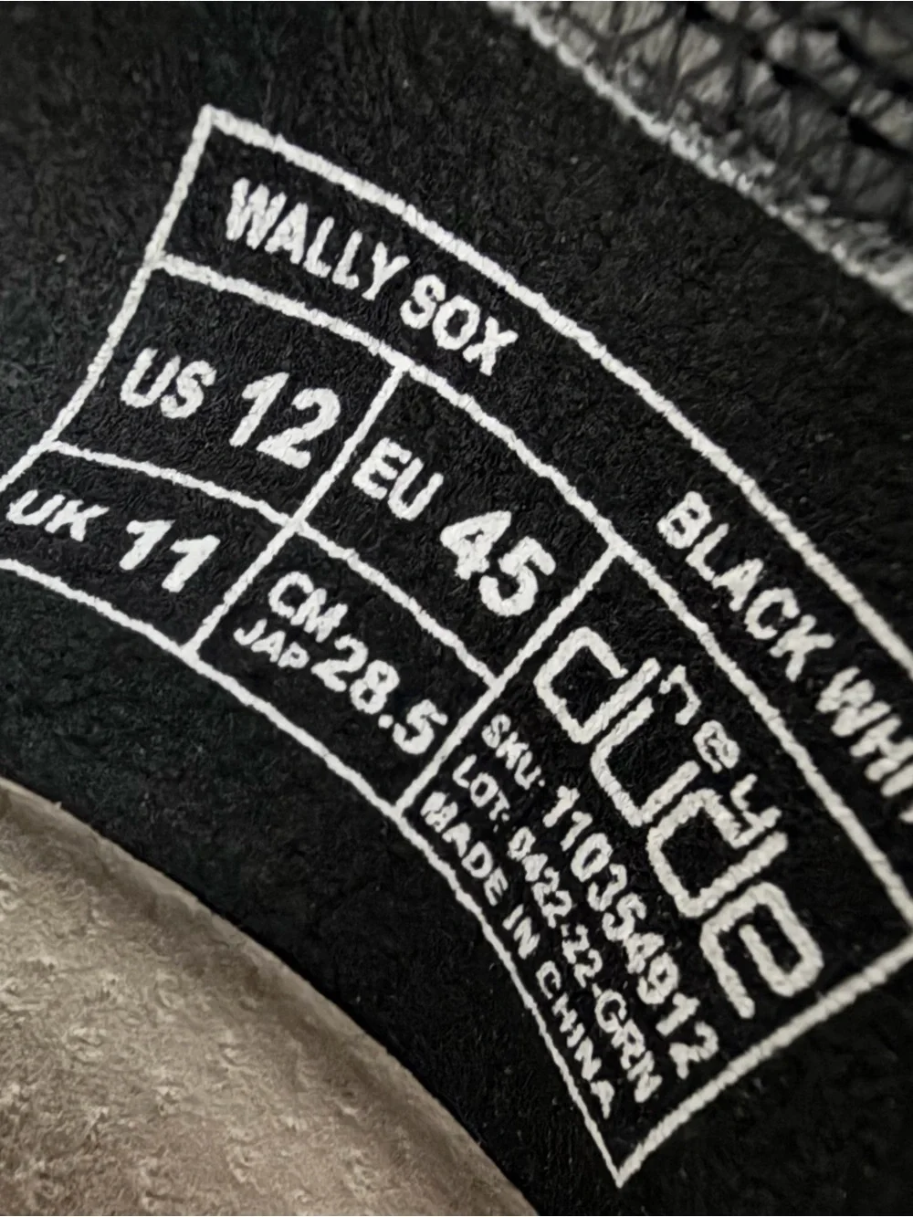 HEYDUDE Wally Sox Men’s Size 12 Black White Lightweight Slip On Shoes